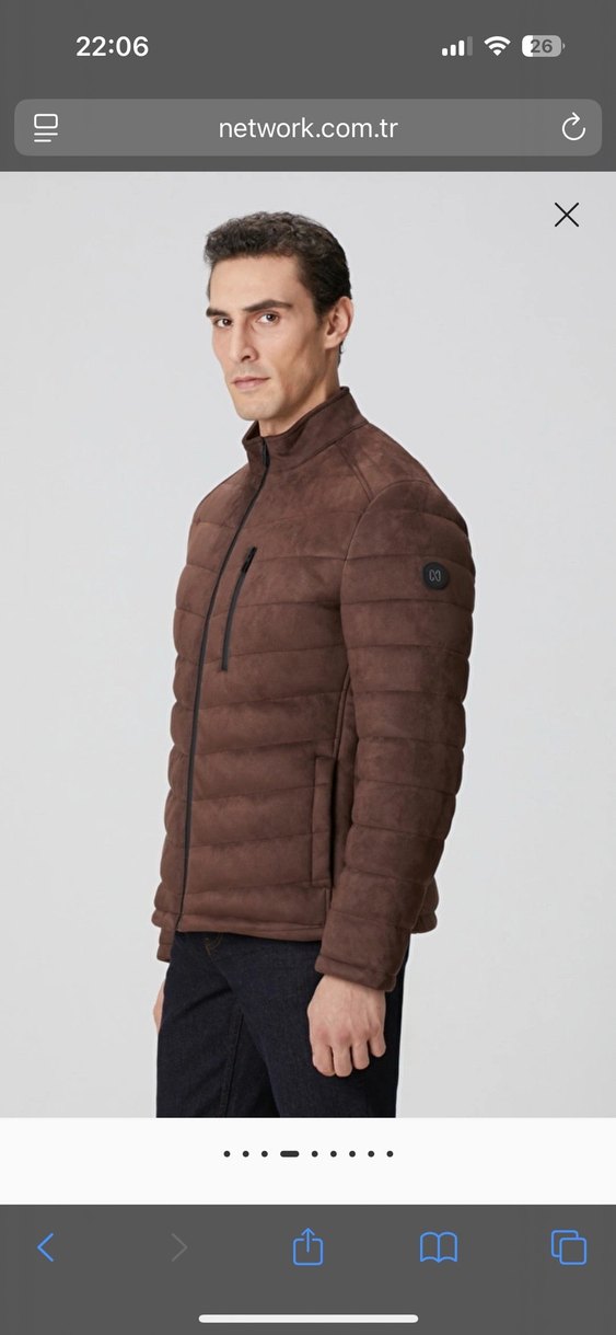 Erkek Kahverengi Süet Fermuarlı Mont - Görsel 3