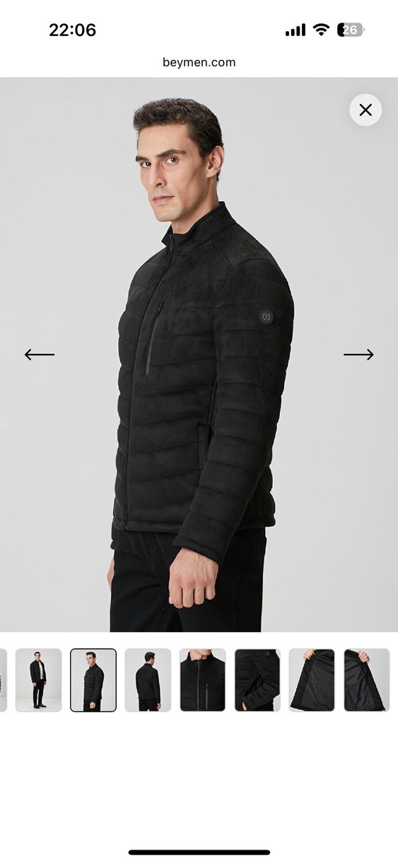 Erkek Kahverengi Süet Fermuarlı Mont - Görsel 2