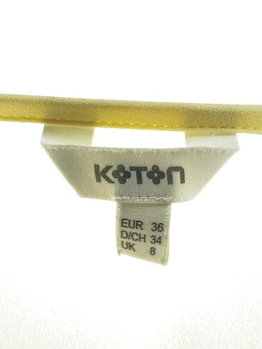 36 Beden sarı Renk Koton Bluz %70 İndirimli.