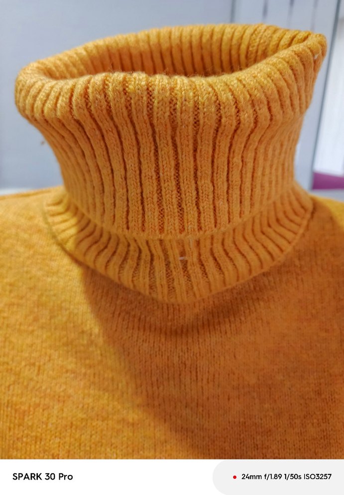 Renk Bloklu Boğazlı Kadın Kazak - Görsel 2