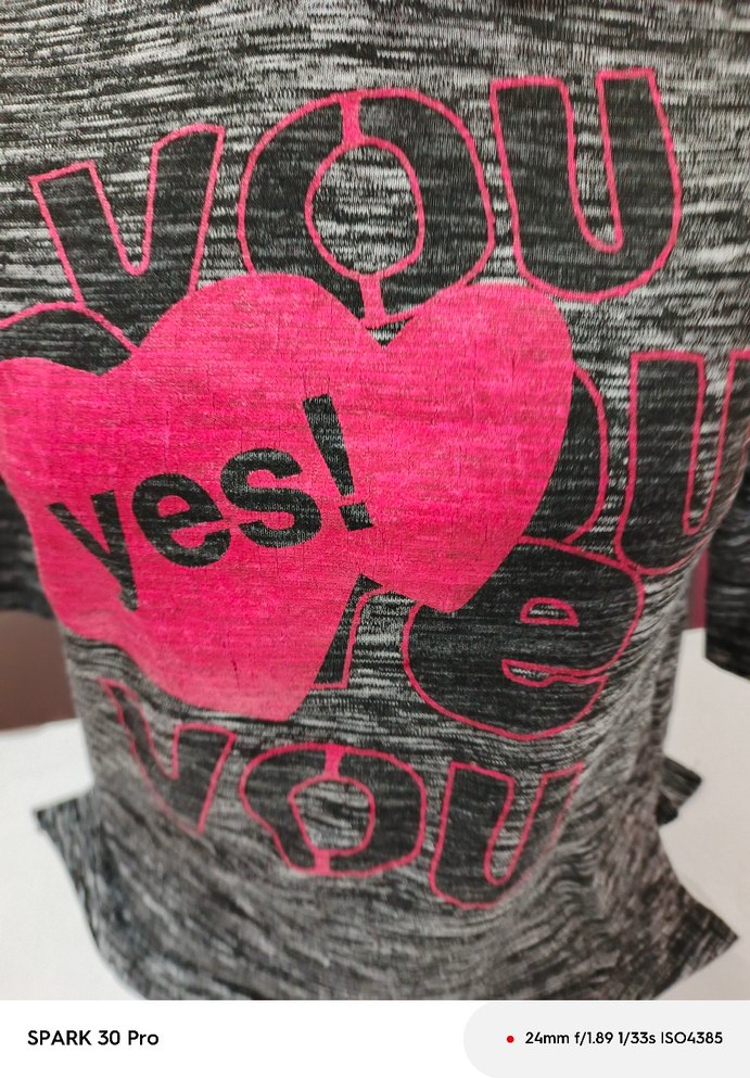 Kız Çocuk Gri V Yaka Uzun Kollu Tişört - Görsel 2