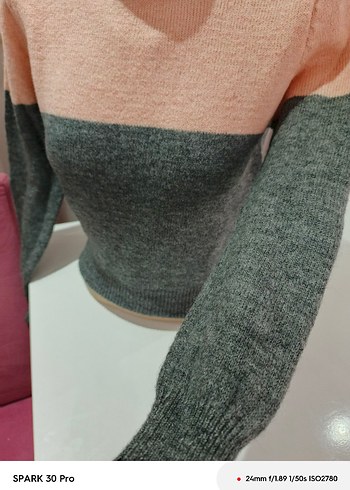 Kadın Kısa Triko Kazak, Yuvarlak Yaka - Görsel 3