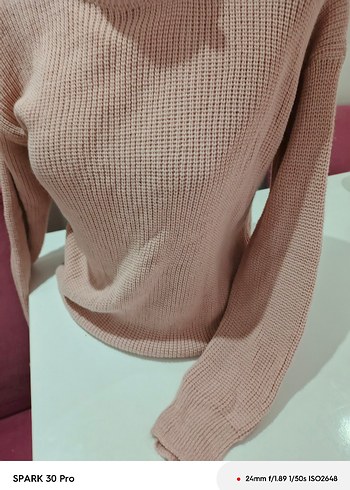 Pembe Kadın Balıkçı Yaka Triko Kazak - Görsel 2