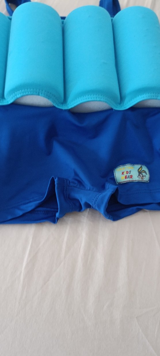 Mavi  Çocuk Kolsuz yüzme ögreten batmaz mayo underwater mayo - Görsel 4