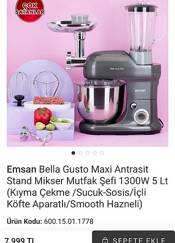 Beden Renk Emsan Bella Gusto Maxi Stand Mikser