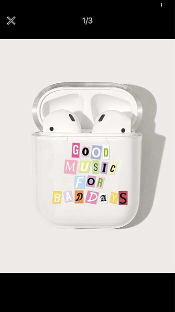 Şeffaf ve Siyah AirPods Kılıfı