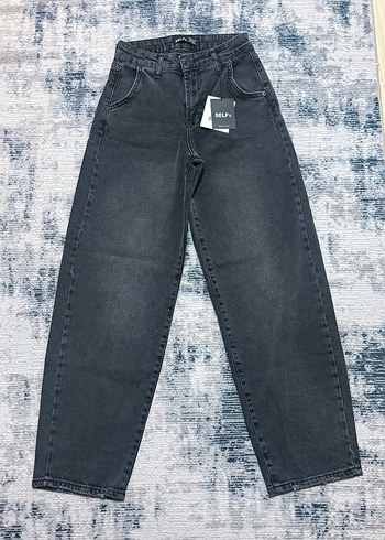 Diğer Koyu Gri Skater Yuksek Bel Denim Jean
