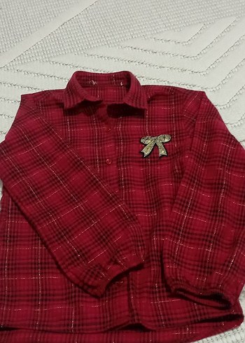 Düğmeli Bordo GÖMLEK - Görsel 2