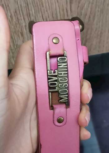 Zara Pembe Hakiki Deri Tokalı Kadın Kemer