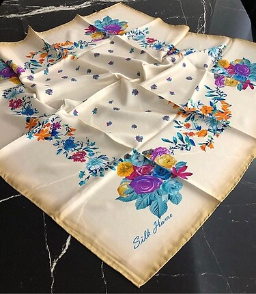 0 twill silk home eşarp