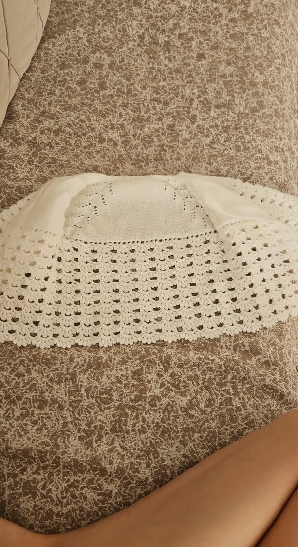 Diger Beyaz Örgü Bohem Kız Hırka - Görsel 2