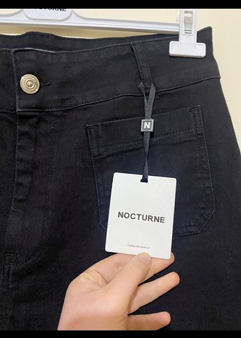 44 Beden Siyah Regular Fit Midi Kadın Kot Pantolon