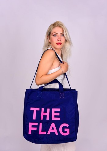 Renkli Baskılı Fermuarlı Kot Çanta - Görsel 2