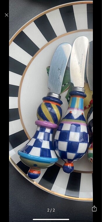 Anthropologie 2li Mackenzie tereyağ/kahvaltılık bıçak