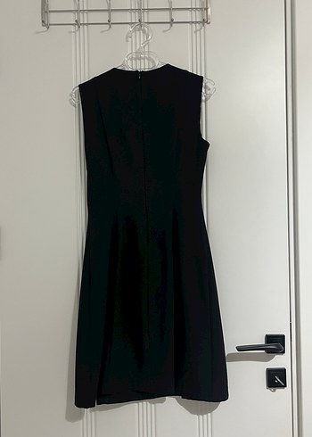 Siyah Midi Kolsuz Elbise - Görsel 4