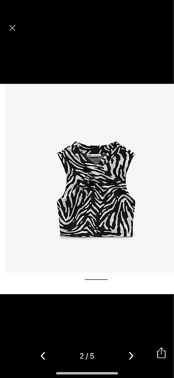 Zara Zara jakarlı kruvaze top