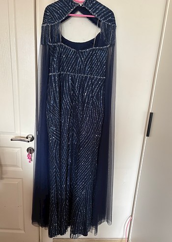 Lacivert abiye - Görsel 5
