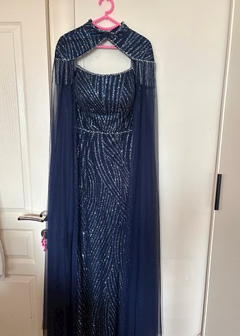 Lacivert abiye - Görsel 3