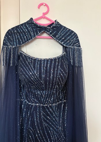 Lacivert abiye - Görsel 4