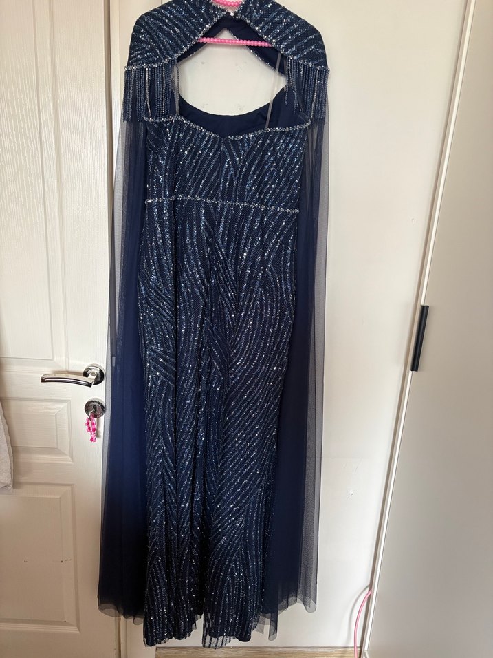 Lacivert abiye - Görsel 5