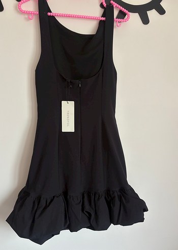 Siyah Mini Elbise - Görsel 2