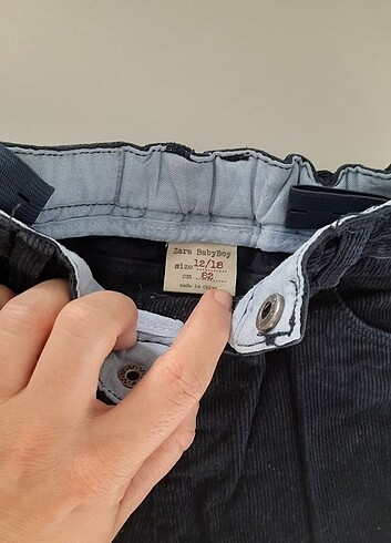 12-18 Ay Beden lacivert Renk Zara kadife pantalon 12-18 ay