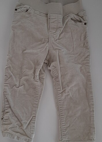 12-18 Ay Beden Kadife yüksek bel pantalon 12-18 ay