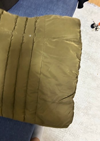 Mango M Beden Kaz Tüyü Yeşil Mont - Görsel 7