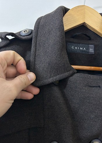 Chima Kahve Rengi S Beden Kaşe Kaban - Görsel 3