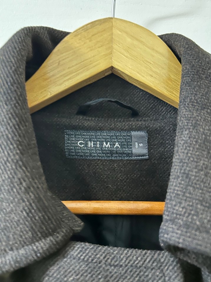 Chima Kahve Rengi S Beden Kaşe Kaban - Görsel 4