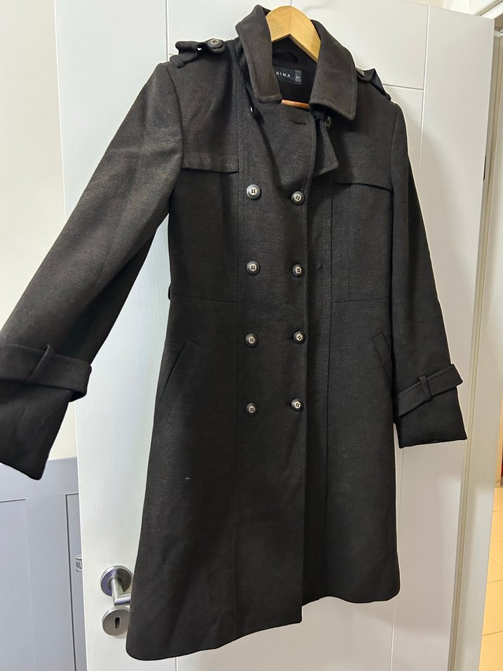 Chima Kahve Rengi S Beden Kaşe Kaban - Görsel 2