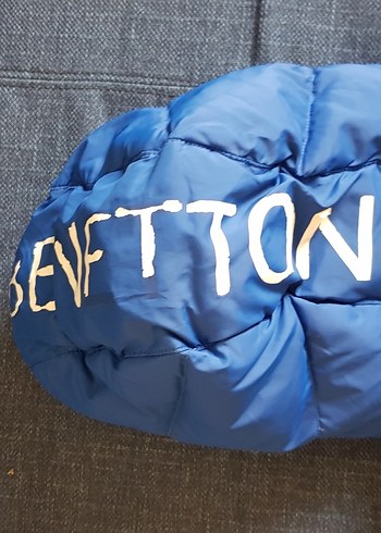 Benetton Parlak Mavi Erkek Çocuk Şişme Mont - Görsel 8