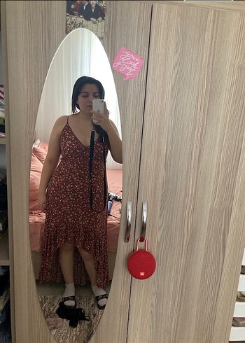 Stradivarius Bohem Uzun Askılı V Yaka Elbise