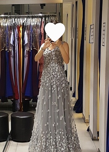 3D çiçekli Abiye  - Görsel 3