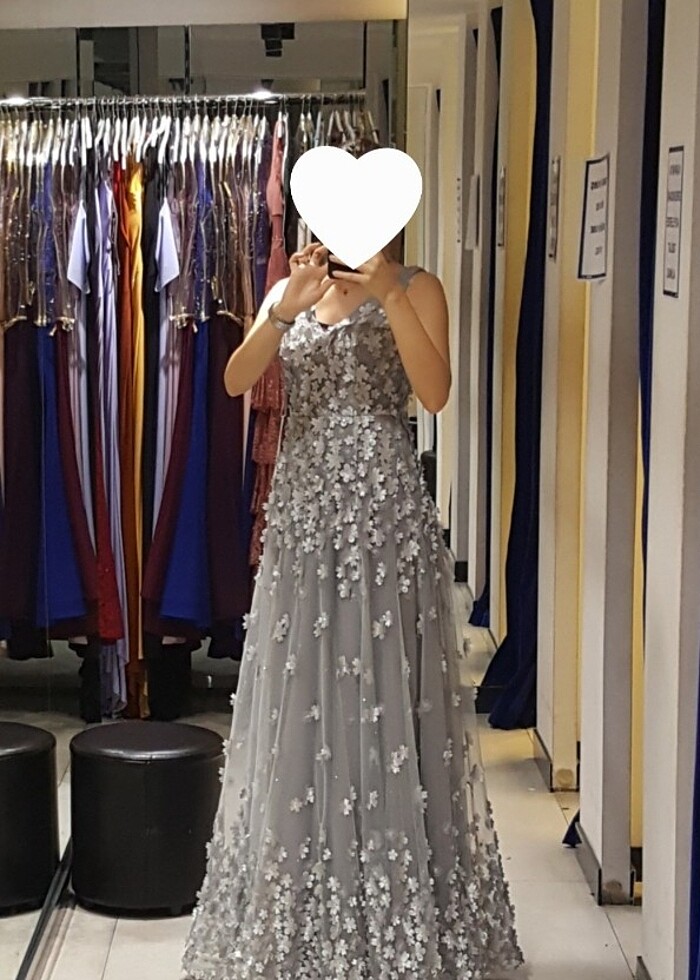 3D çiçekli Abiye  - Görsel 3