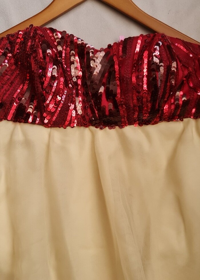 Payetli dantelli elbise - Görsel 4