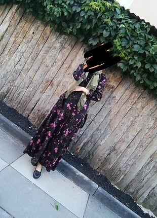Çiçekli Boydan elbise 