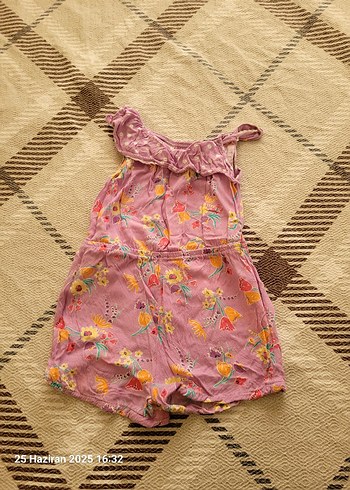 LC Waikiki Kız Çocuk Pembe Fırfırlı Tulum