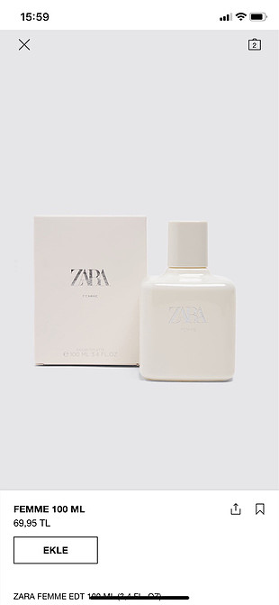 Zara femme parfüm