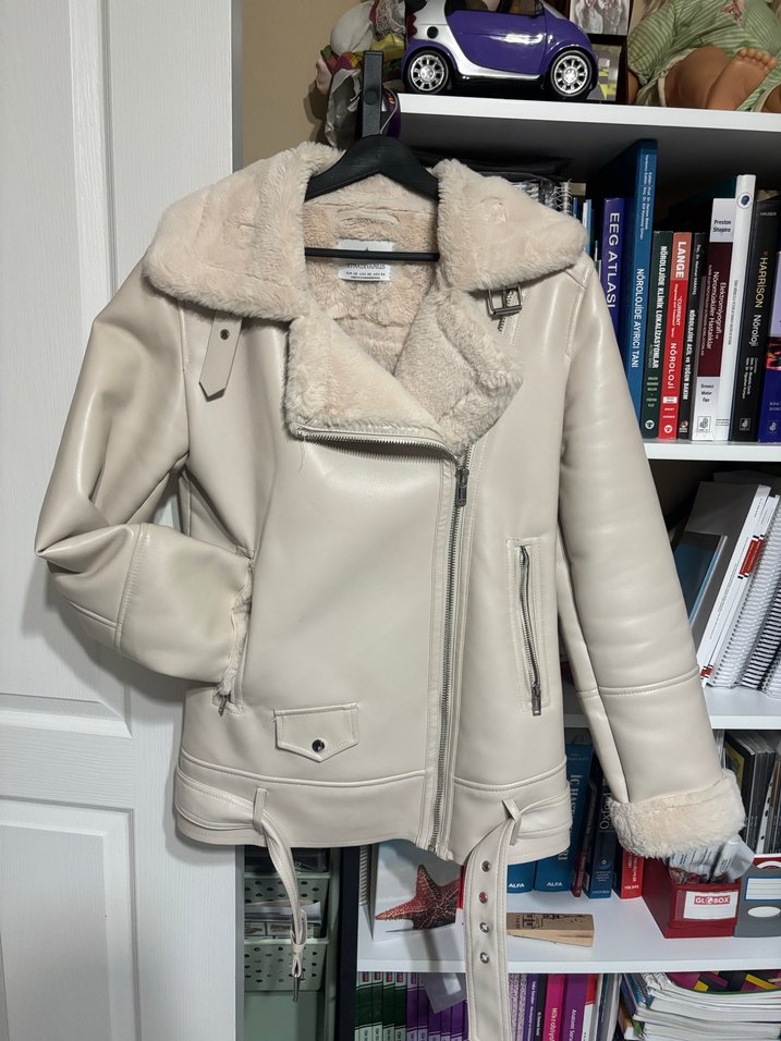 Stradivarius deri ceket - Görsel 5