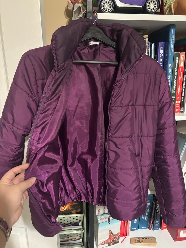 Fermuarlı Mor Defacto Mont - Görsel 3