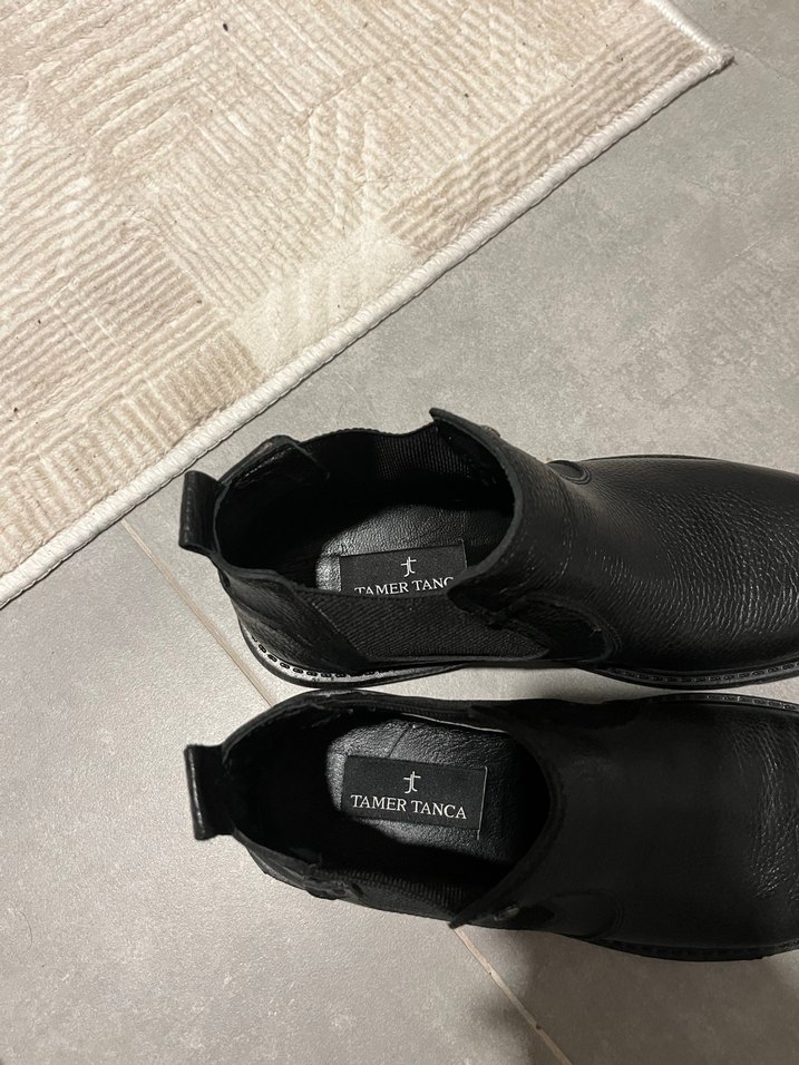 Erkek Siyah Minimalist Tokalı Bot (satıldı - Görsel 4