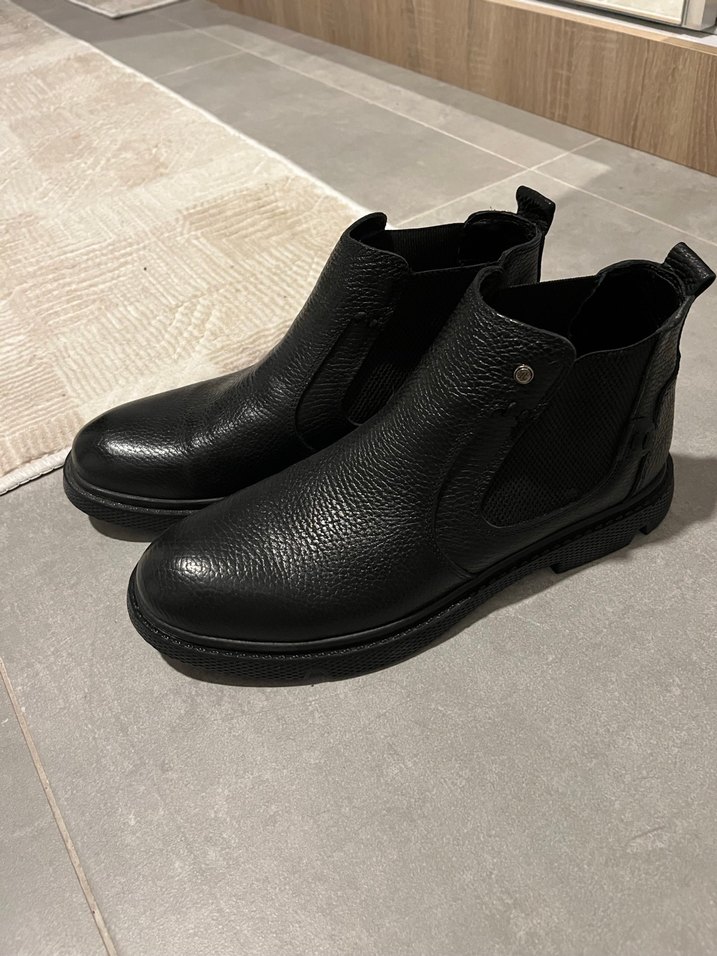 Erkek Siyah Minimalist Tokalı Bot (satıldı - Görsel 2