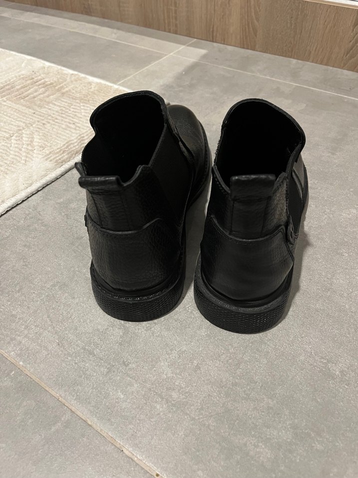 Erkek Siyah Minimalist Tokalı Bot (satıldı - Görsel 3