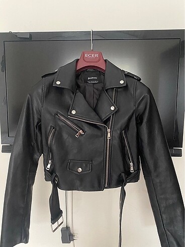 Stradivarius deri biker ceket
