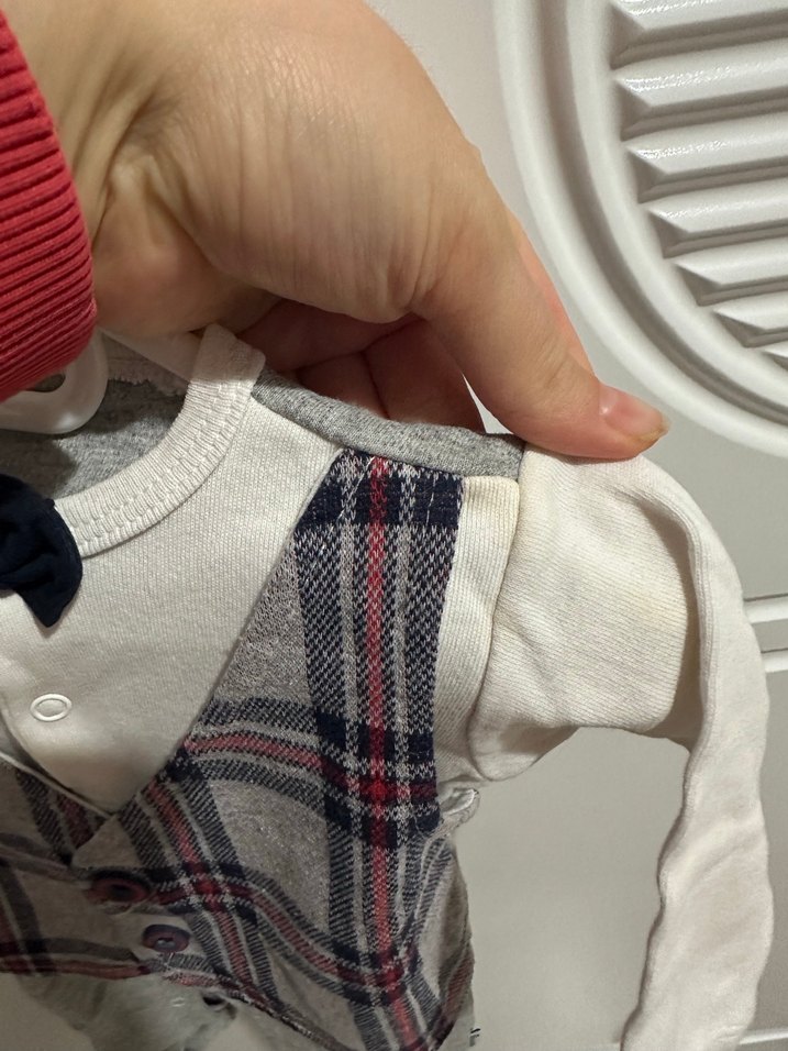 Gri Erkek Bebek Uzun Kollu Tulum şapka takımı - Görsel 3