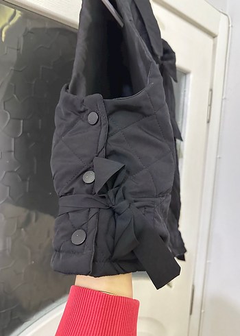 Düğmeli Siyah  Kadın Yelek - Görsel 3