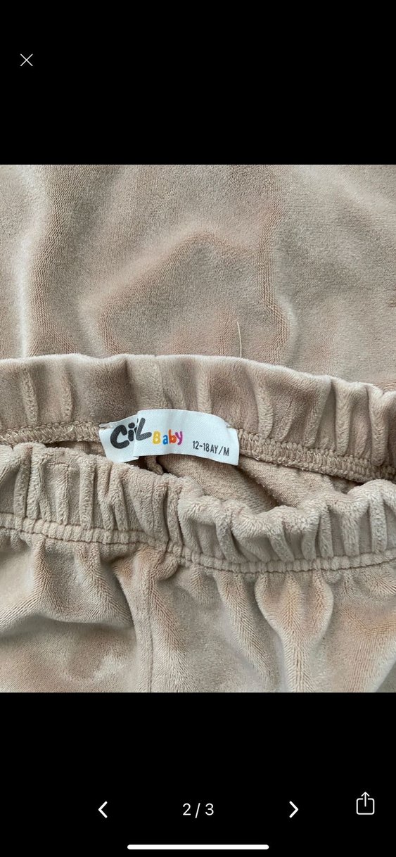 Uzun Kollu Fırfırlı Kahverengi Bebek Takımı - Görsel 2