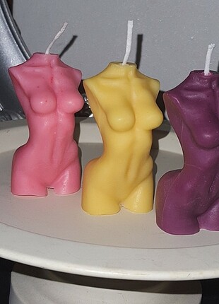 Kadın büstü soya mum 6lı set