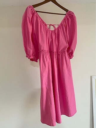 Pembe koton elbise